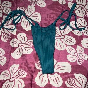 Tai Swim Teal Ribbed Bikini Bottom